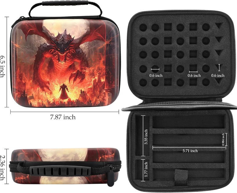sabermaster Dice Storage Case Dice Bag Dice throne dnd dice tray dice holder dnd dice storage dice case Multifunctional storage Organizer Role Playing Game for Rpg Table Game (A) - Image 2